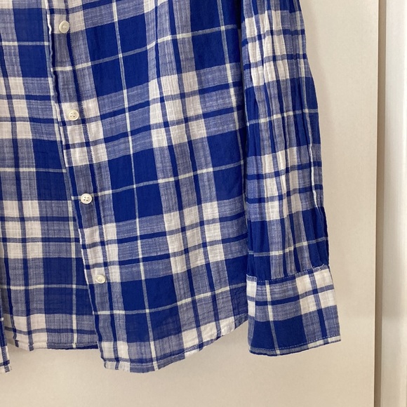 J Crew Perfect Fit Plaid Shirt Size 2 like new was worn only once - Picture 3 of 5